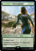 Magic: The Gathering - Universes Beyond: Fallout - Settlement // Human Soldier Double-Sided Token - Normal - Anime Card Craze
