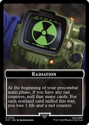 Magic: The Gathering - Universes Beyond: Fallout - Radiation // Treasure (0018) Double-Sided Token - Normal - Anime Card Craze