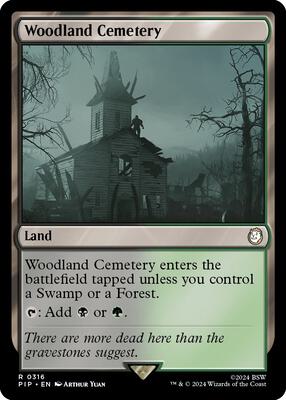 Magic: The Gathering - Universes Beyond: Fallout - Woodland Cemetery - Normal - Anime Card Craze
