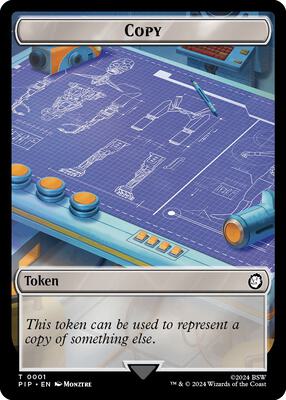 Magic: The Gathering - Universes Beyond: Fallout - Copy // Treasure (0019) Double-Sided Token - Normal - Anime Card Craze