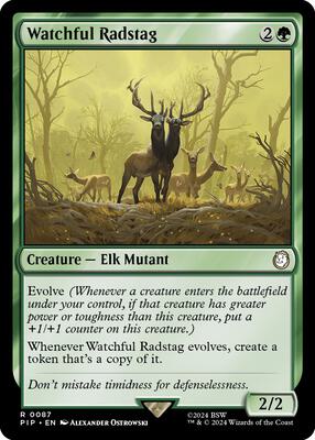 Magic: The Gathering - Universes Beyond: Fallout - Watchful Radstag - Normal - Anime Card Craze