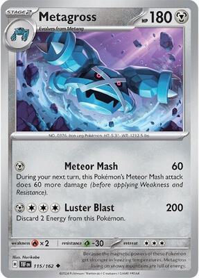 Pokemon SV05: Temporal Forces Metagross - 115/162 - Anime Card Craze