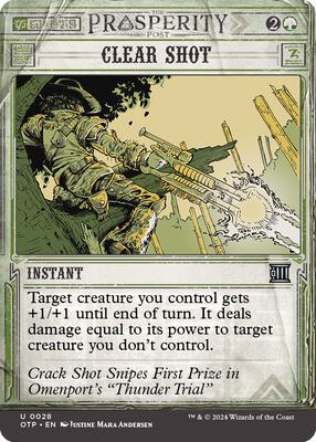 Magic: The Gathering - Outlaws of Thunder Junction: Breaking News - Clear Shot - Foil - Anime Card Craze