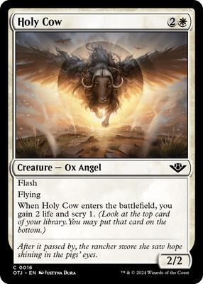 Magic: The Gathering - Outlaws of Thunder Junction - Holy Cow - Normal - Anime Card Craze
