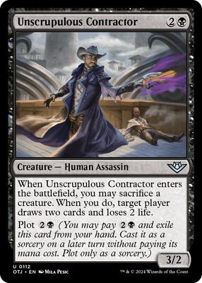 Magic: The Gathering - Outlaws of Thunder Junction - Unscrupulous Contractor - Foil - Anime Card Craze