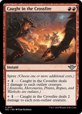 Magic: The Gathering - Outlaws of Thunder Junction - Caught in the Crossfire - Foil - Anime Card Craze