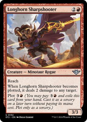 Magic: The Gathering - Outlaws of Thunder Junction - Longhorn Sharpshooter - Normal - Anime Card Craze