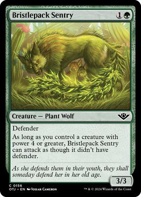 Magic: The Gathering - Outlaws of Thunder Junction - Bristlepack Sentry - Normal - Anime Card Craze