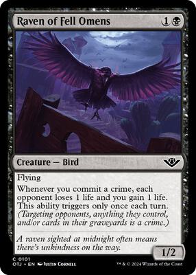 Magic: The Gathering - Outlaws of Thunder Junction - Raven of Fell Omens - Normal - Anime Card Craze
