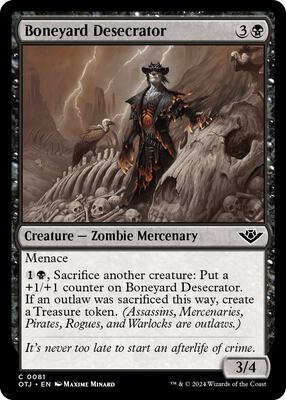 Magic: The Gathering - Outlaws of Thunder Junction - Boneyard Desecrator - Normal - Anime Card Craze