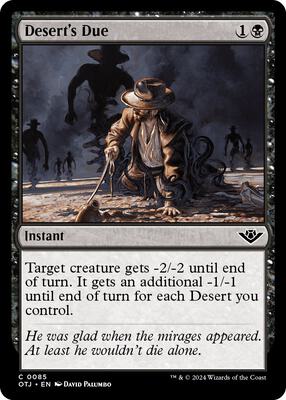 Magic: The Gathering - Outlaws of Thunder Junction - Desert's Due - Normal - Anime Card Craze