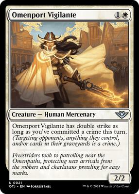 Magic: The Gathering - Outlaws of Thunder Junction - Omenport Vigilante - Normal - Anime Card Craze
