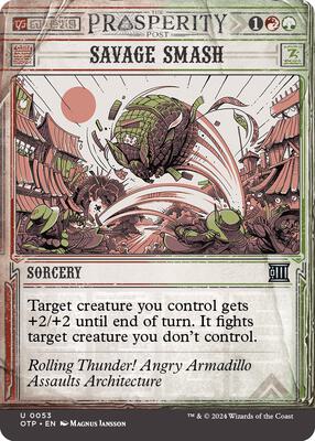 Magic: The Gathering - Outlaws of Thunder Junction: Breaking News - Savage Smash - Normal - Anime Card Craze