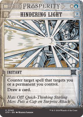 Magic: The Gathering - Outlaws of Thunder Junction: Breaking News - Hindering Light - Normal - Anime Card Craze