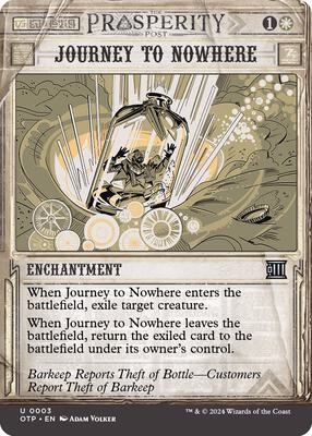 Magic: The Gathering - Outlaws of Thunder Junction: Breaking News - Journey to Nowhere - Foil - Anime Card Craze