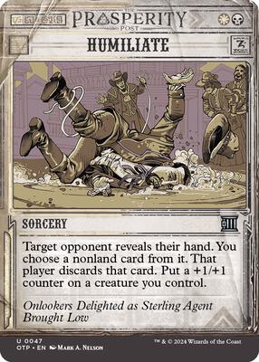 Magic: The Gathering - Outlaws of Thunder Junction: Breaking News - Humiliate - Normal - Anime Card Craze