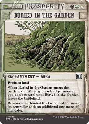 Magic: The Gathering - Outlaws of Thunder Junction: Breaking News - Buried in the Garden - Foil - Anime Card Craze