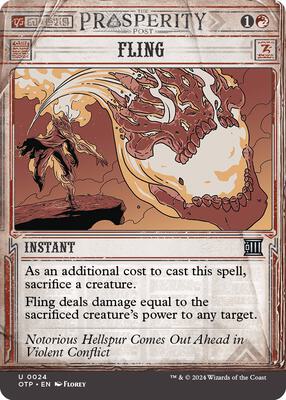 Magic: The Gathering - Outlaws of Thunder Junction: Breaking News - Fling - Normal - Anime Card Craze