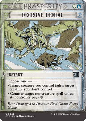 Magic: The Gathering - Outlaws of Thunder Junction: Breaking News - Decisive Denial - Foil - Anime Card Craze