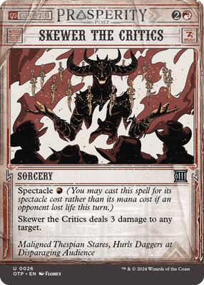 Magic: The Gathering - Outlaws of Thunder Junction: Breaking News - Skewer the Critics - Normal - Anime Card Craze