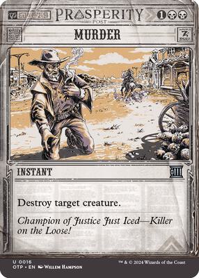 Magic: The Gathering - Outlaws of Thunder Junction: Breaking News - Murder - Normal - Anime Card Craze