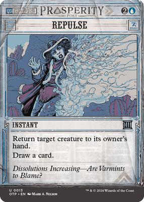 Magic: The Gathering - Outlaws of Thunder Junction: Breaking News - Repulse - Normal - Anime Card Craze
