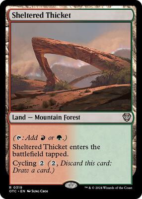 Magic: The Gathering - Commander: Outlaws of Thunder Junction - Sheltered Thicket - Normal - Anime Card Craze