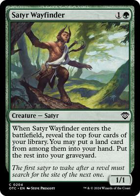Magic: The Gathering - Commander: Outlaws of Thunder Junction - Satyr Wayfinder - Normal - Anime Card Craze