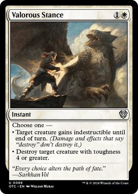Magic: The Gathering - Commander: Outlaws of Thunder Junction - Valorous Stance - Normal - Anime Card Craze