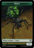 Magic: The Gathering - Commander: Outlaws of Thunder Junction - Insect // Elemental (0017) Double-Sided Token - Normal - Anime Card Craze