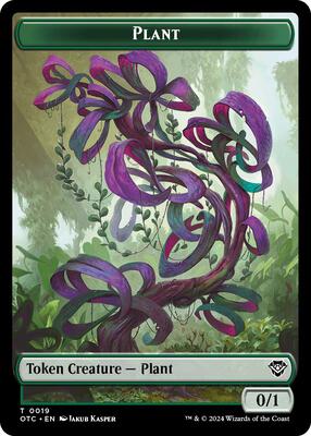 Magic: The Gathering - Commander: Outlaws of Thunder Junction - Plant // Sand Warrior Double-Sided Token - Normal - Anime Card Craze