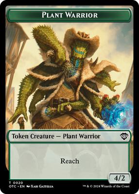 Magic: The Gathering - Commander: Outlaws of Thunder Junction - Plant Warrior // Plant Double-Sided Token - Normal - Anime Card Craze