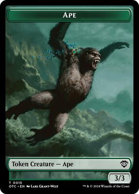 Magic: The Gathering - Commander: Outlaws of Thunder Junction - Ape // Shark Double-Sided Token - Normal - Anime Card Craze