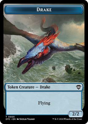 Magic: The Gathering - Commander: Outlaws of Thunder Junction - Drake // Soldier (0026) Double-Sided Token - Normal - Anime Card Craze