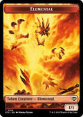 Magic: The Gathering - Commander: Outlaws of Thunder Junction - Elemental (0014) // Soldier (0026) Double-Sided Token - Normal - Anime Card Craze