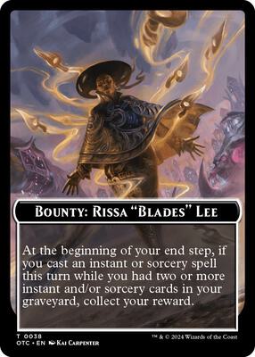 Magic: The Gathering - Commander: Outlaws of Thunder Junction - Bounty: Rissa "Blades" Lee // Bounty Rules Double-Sided Token - Normal - Anime Card Craze