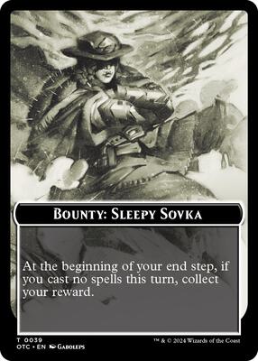 Magic: The Gathering - Commander: Outlaws of Thunder Junction - Bounty: Sleepy Sovka // Bounty Rules Double-Sided Token - Normal - Anime Card Craze