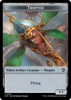 Magic: The Gathering - Commander: Outlaws of Thunder Junction - Thopter // Treasure Double-Sided Token - Normal - Anime Card Craze