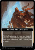 Magic: The Gathering - Commander: Outlaws of Thunder Junction - Bounty: The Outsider // Bounty Rules Double-Sided Token - Normal - Anime Card Craze