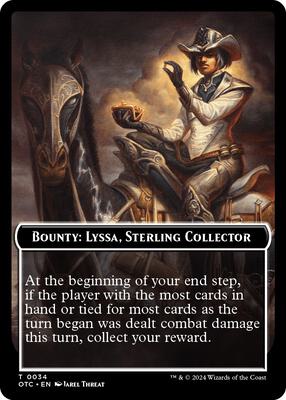 Magic: The Gathering - Commander: Outlaws of Thunder Junction - Bounty: Lyssa, Sterling Collector // Bounty Rules Double-Sided Token - Normal - Anime Card Craze