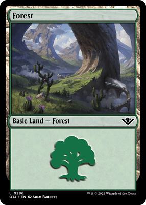 Magic: The Gathering - Outlaws of Thunder Junction - Forest (0286) - Foil - Anime Card Craze