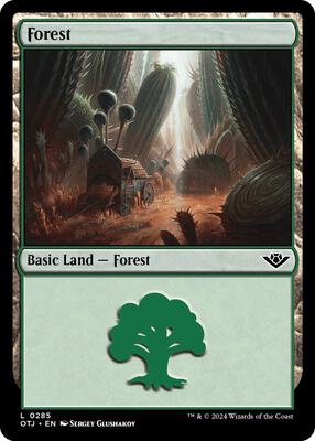 Magic: The Gathering - Outlaws of Thunder Junction - Forest (0285) - Foil - Anime Card Craze