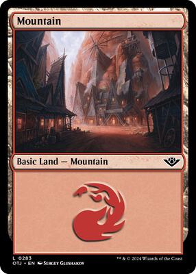 Magic: The Gathering - Outlaws of Thunder Junction - Mountain (0283) - Foil - Anime Card Craze