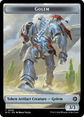 Magic: The Gathering - Outlaws of Thunder Junction: The Big Score - Golem // Plot Double-Sided Token - Normal - Anime Card Craze