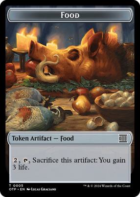 Magic: The Gathering - Outlaws of Thunder Junction: Breaking News - Food // Plot Double-Sided Token - Normal - Anime Card Craze