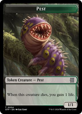 Magic: The Gathering - Outlaws of Thunder Junction: Breaking News - Pest Token - Normal - Anime Card Craze