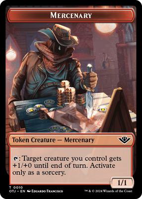 Magic: The Gathering - Outlaws of Thunder Junction - Mercenary // Bird Double-Sided Token - Foil - Anime Card Craze