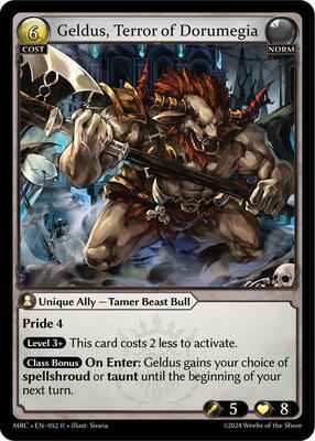 Grand Archive TCG - Mercurial Heart - Geldus, Terror of Dorumegia - 52 - Normal