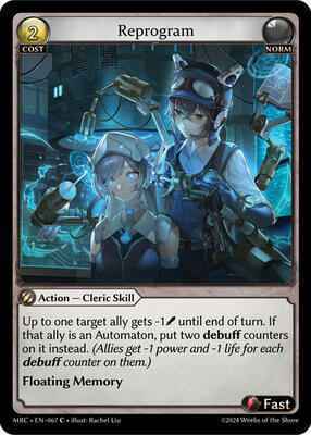 Grand Archive TCG - Mercurial Heart - Reprogram - 67 - Normal