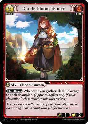 Grand Archive TCG - Mercurial Heart - Cinderbloom Tender - 87 - Normal